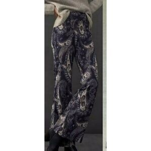 Maeve Navy Paisley Trousers